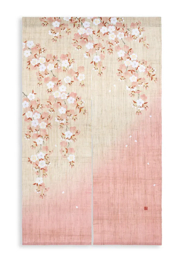 のれん「山里桜」