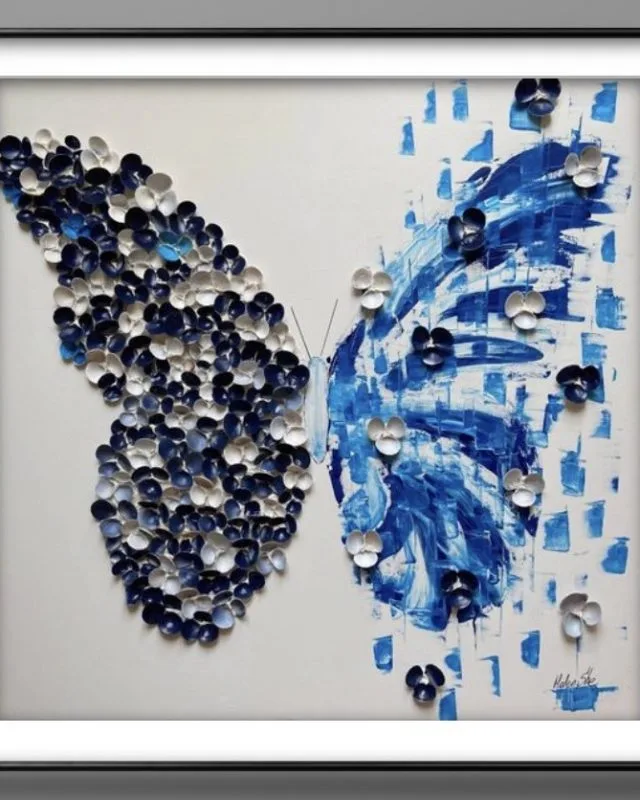 Butterfly Matrix Shell Blue