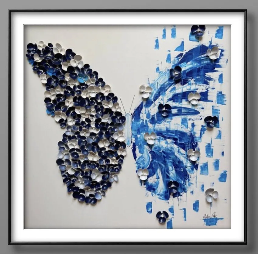 Butterfly Matrix Shell Blue