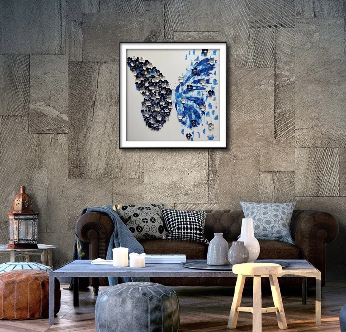 Butterfly Matrix Shell Blue