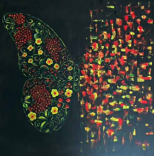 Butterfly Matrix Khokhloma