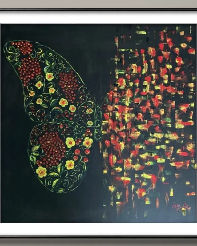Butterfly Matrix Khokhloma