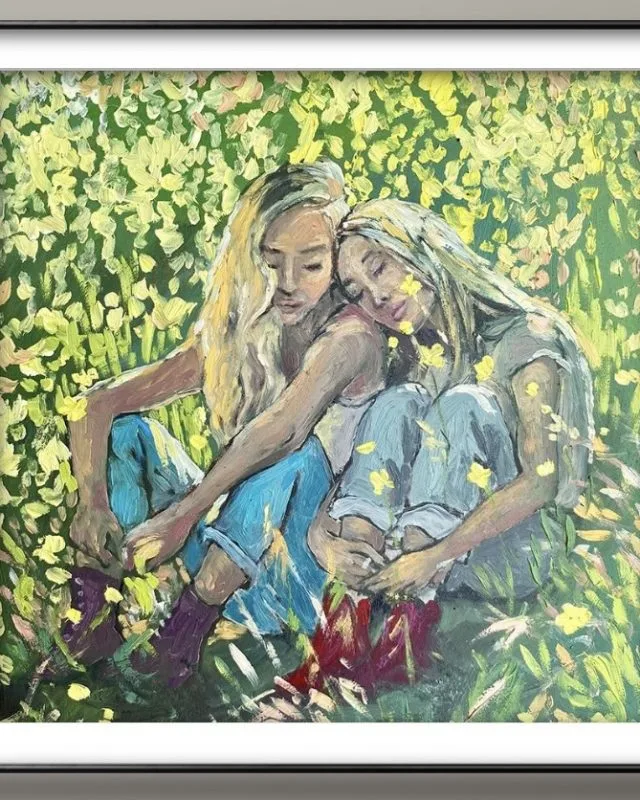 Girls Countryside Field