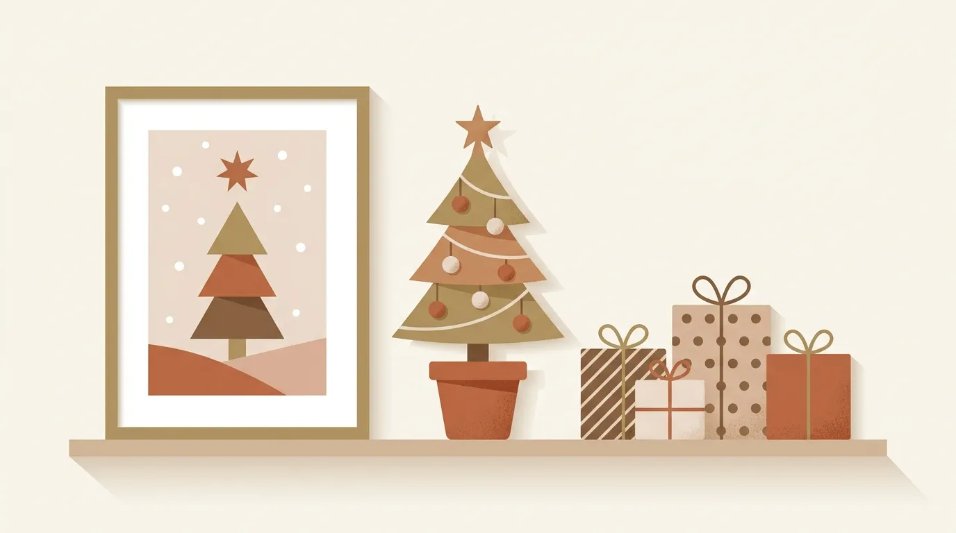 クリスマスに飾りたいアートのイメージ（イラスト）