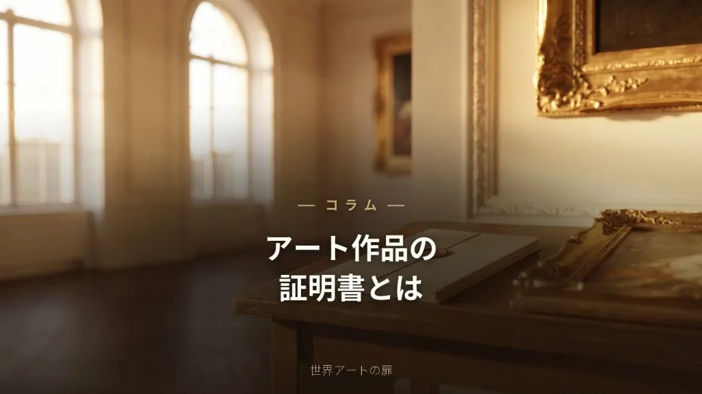 アート作品の証明書とは？役割と保管の大切さ